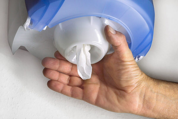 Easywipe Papierspender blau transparent